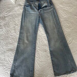 Express Mid Rise Blue Wash Split Hem  Jeans Size 10/S  preloved